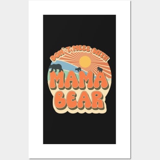 Don't mess with mama bear Hippie style Posters and Art